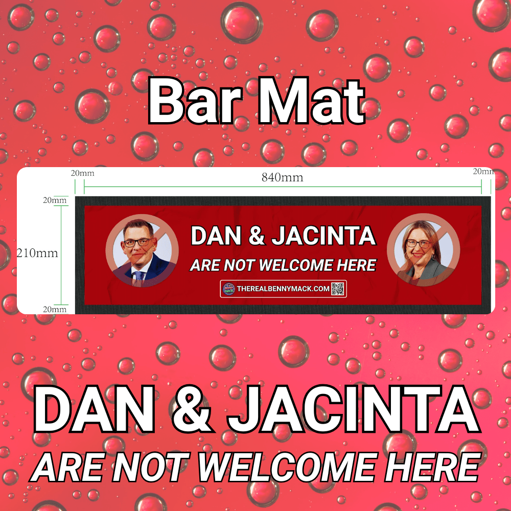 Dan & Jacinta Bar Mat - THE REAL BENNY MACK