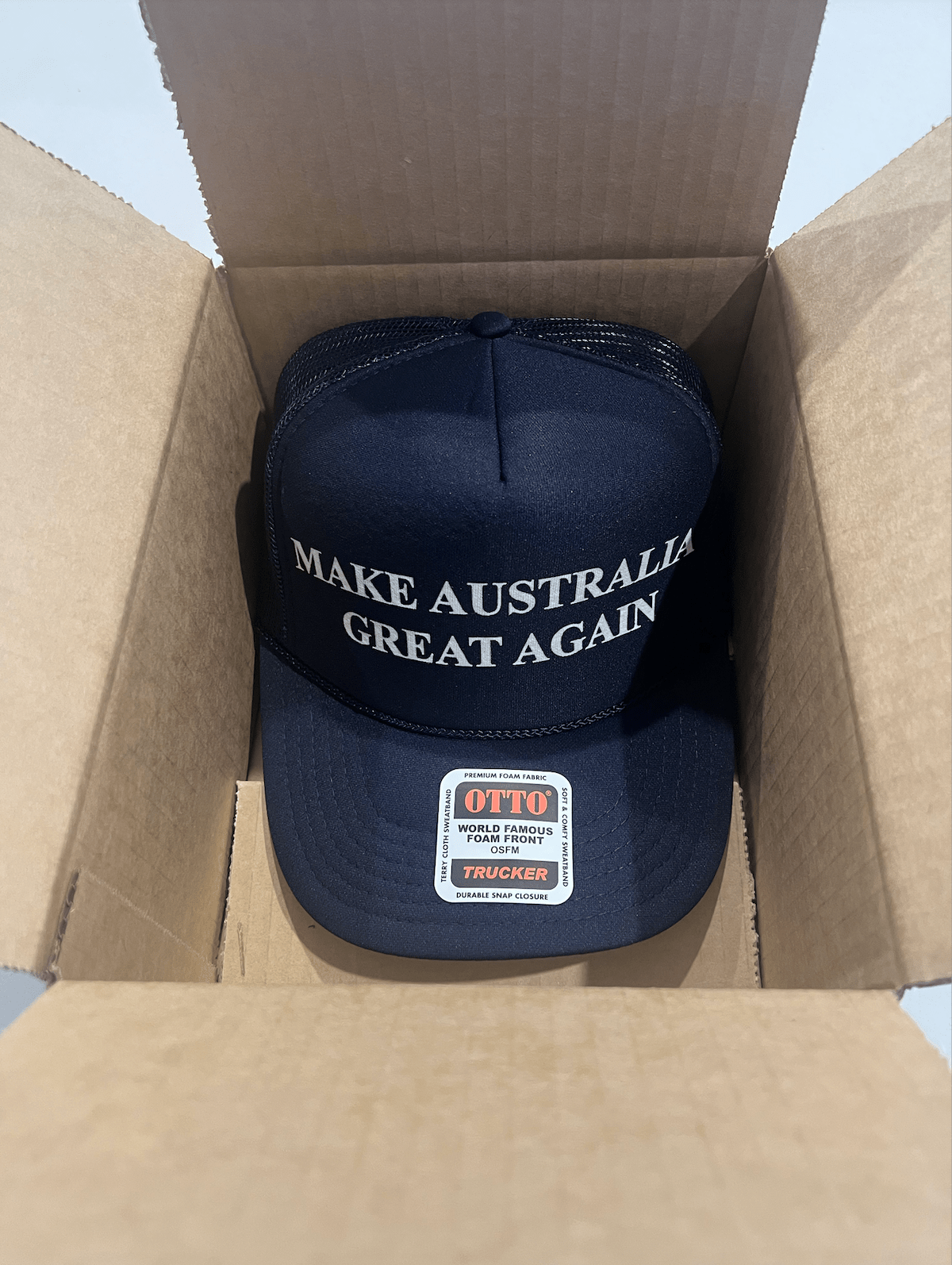 Make Australia Great Again Truckers Cap Navy High Crown - Premium - THE REAL BENNY MACK