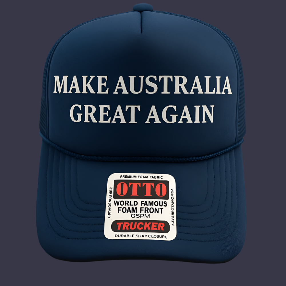 Make Australia Great Again Truckers Cap Navy High Crown - Premium - THE REAL BENNY MACK