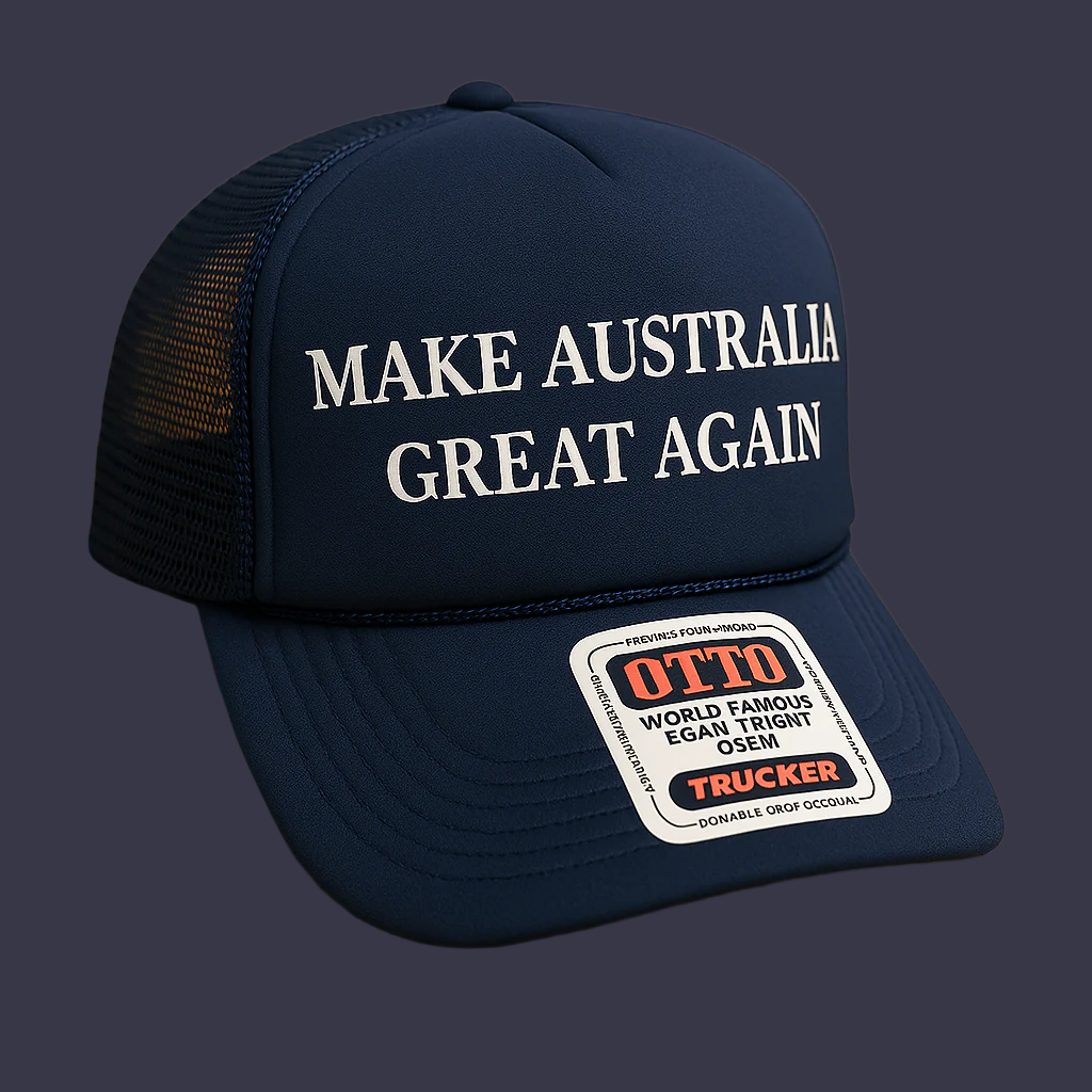 Make Australia Great Again Truckers Cap Navy High Crown - Premium - THE REAL BENNY MACK