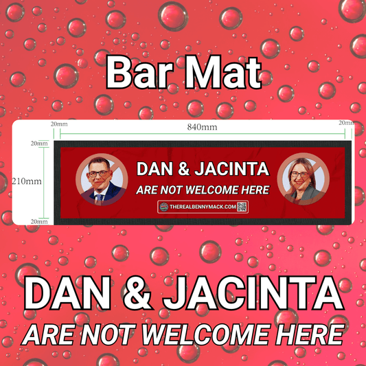 Dan & Jacinta Bar Mat - THE REAL BENNY MACK
