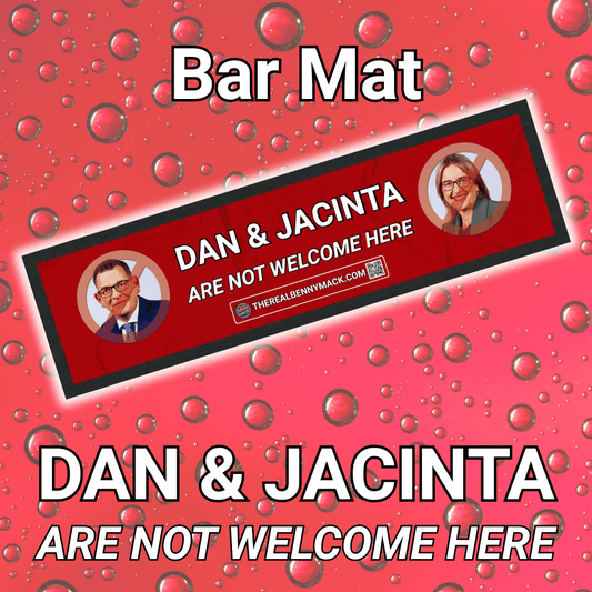 Dan & Jacinta Bar Mat - THE REAL BENNY MACK