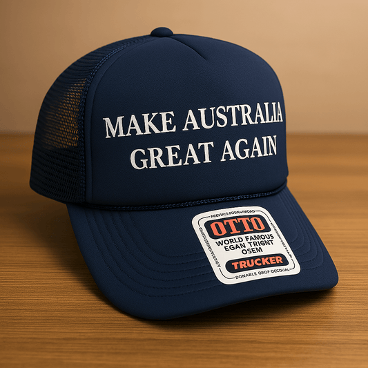Make Australia Great Again Truckers Cap Navy High Crown - Premium - THE REAL BENNY MACK