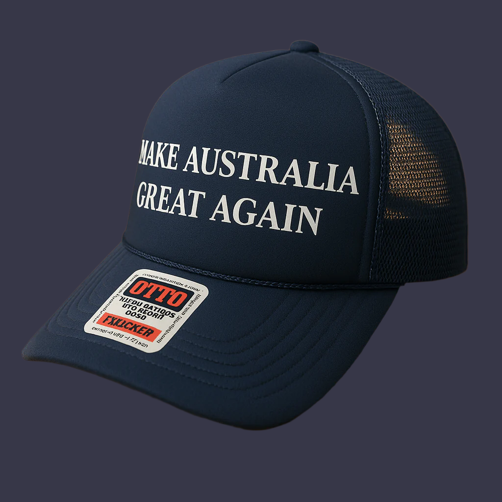 Make Australia Great Again Truckers Cap Navy High Crown - Premium - THE REAL BENNY MACK